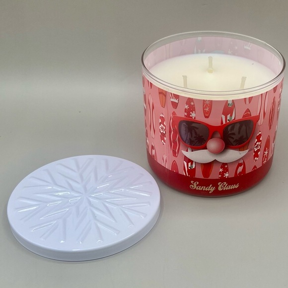 Bath & Body Works WINTER CANDY APPLE 3 Wick Candle ~ 14.5oz ~Sandy Clause ~ NIB - Picture 6 of 8
